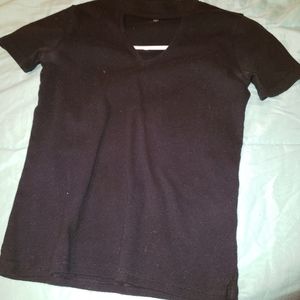 V neck collar t shirt